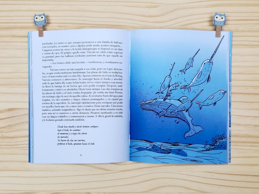 Páginas interiores del libro "Varvara", de Marka Mikova y Daniel Piqueras, editado por Narval