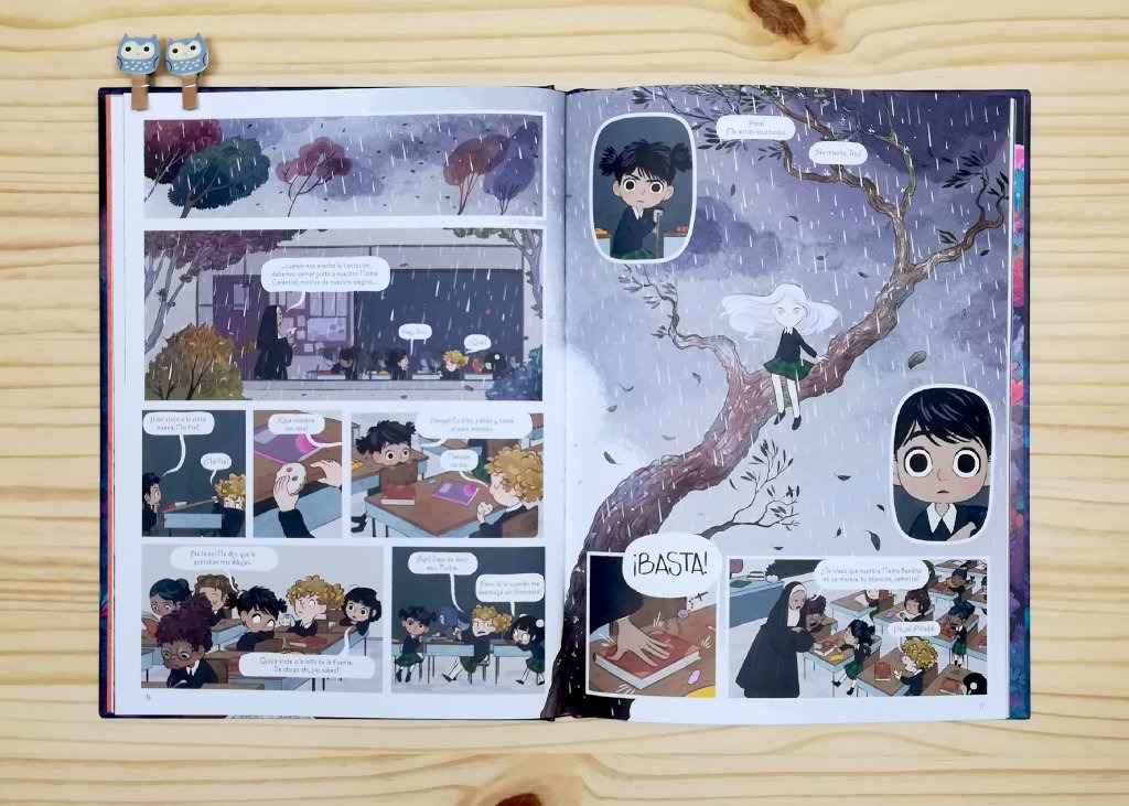 Páginas interiores 7 del libro comic "Luces nocturnas", de Lorena Alvarez, editado por Astiberri